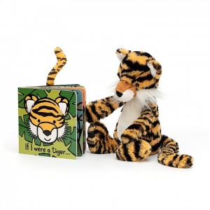 Medium Jellycat If I Were A Tiger Book and Bashful Tiger | 62305VRKJ