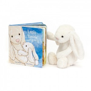 Medium Jellycat Lapin Timide Veut Grandir & Bashful Cream Bunny | 24309RQLT