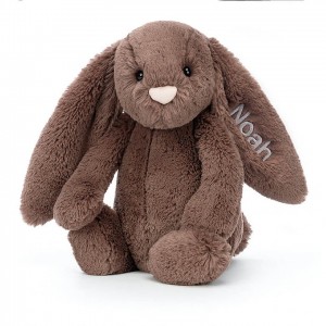 Medium Jellycat Personalised Bashful Fudge Bunny 31 CM X 12 CM | 36495EXMN
