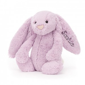 Medium Jellycat Personalised Bashful Lilac Bunny 31 CM X 12 CM | 39642MYAG