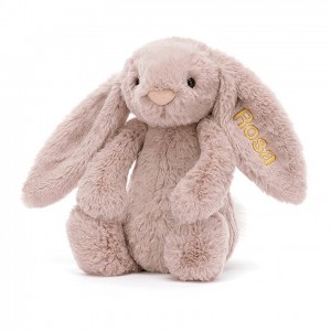 Medium Jellycat Personalised Bashful Luxe Bunny Rosa 31 CM X 12 CM | 37012VSUP