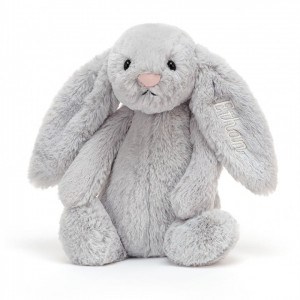 Medium Jellycat Personalised Bashful Silver Bunny 31 CM X 12 CM | 05649LPWR