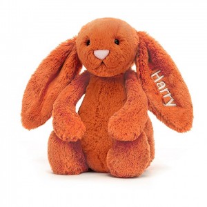 Medium Jellycat Personalised Bashful Tangerine Bunny 31 CM X 12 CM | 26948TKQU