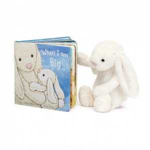 Medium Jellycat When I am Big Book and Bashful Cream Bunny | 78461BXDA