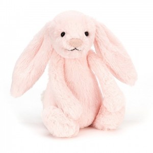 Small Jellycat Bashful Pink Bunny Rattle 18 CM X 9 CM | 73569WQLM