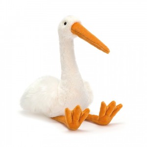 Small Jellycat Bobby Stork Baby 33 CM X 10 CM | 73492XEVU