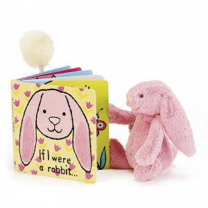 Small Jellycat If I Were A Rabbit Book and Bashful Tulip Bunny | 81279IYAG