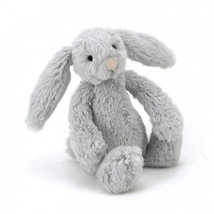 Tiny Jellycat Bashful Silver Bunny 13 CM | 46278VGZP